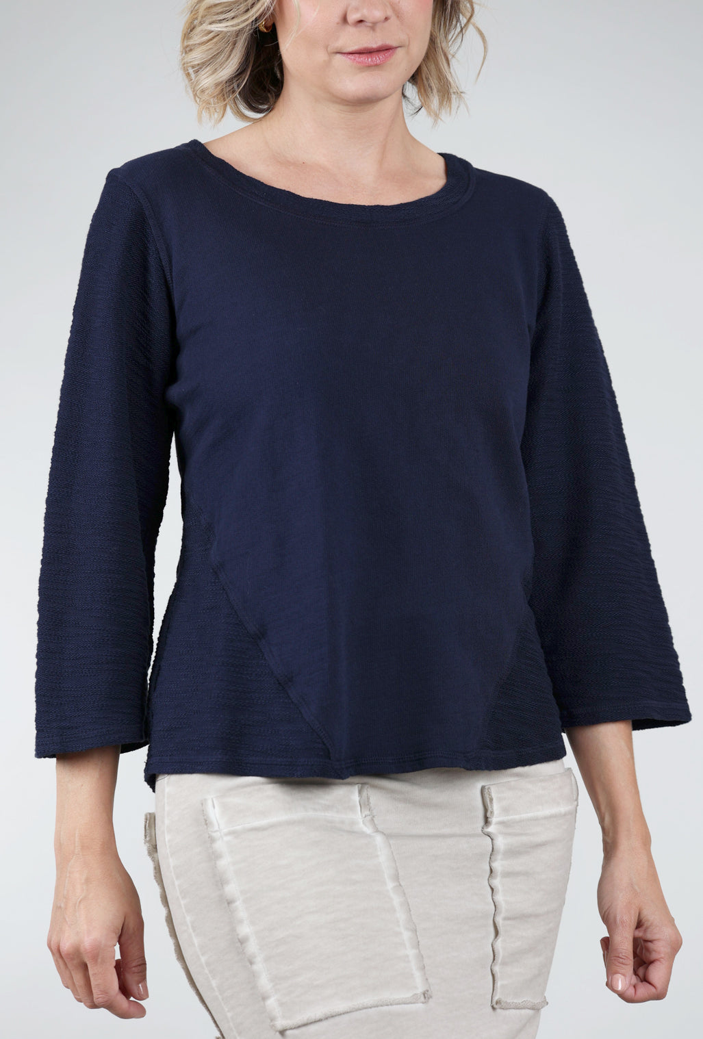 Prairie Cotton Contrast Flip Top, Nebula Navy 