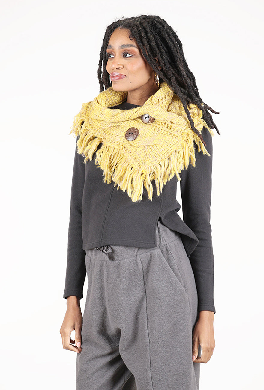 Leto Accessories Heathered Shoulder Warmer, Lemon 