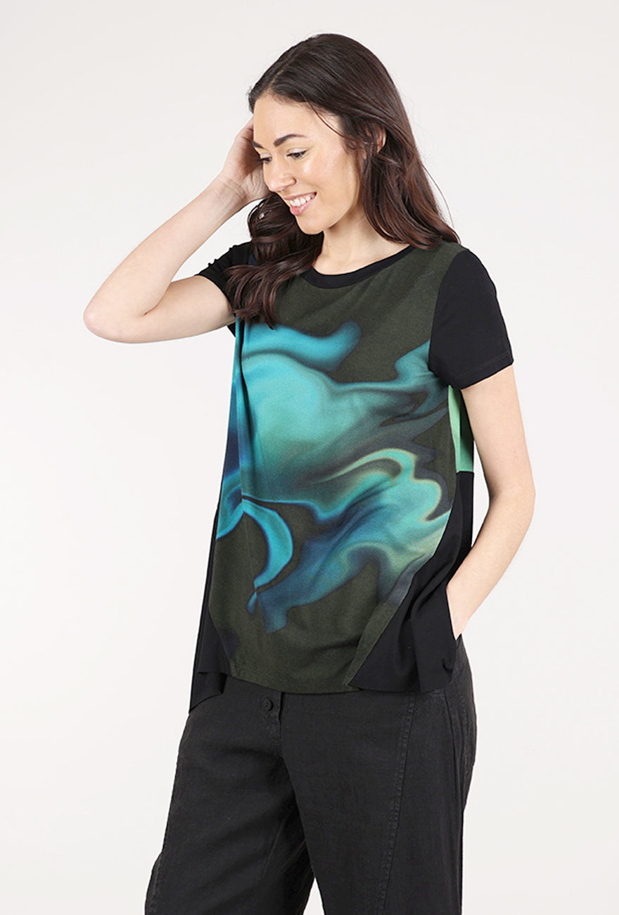 Ozai Go Go Tee, Black/Blue 