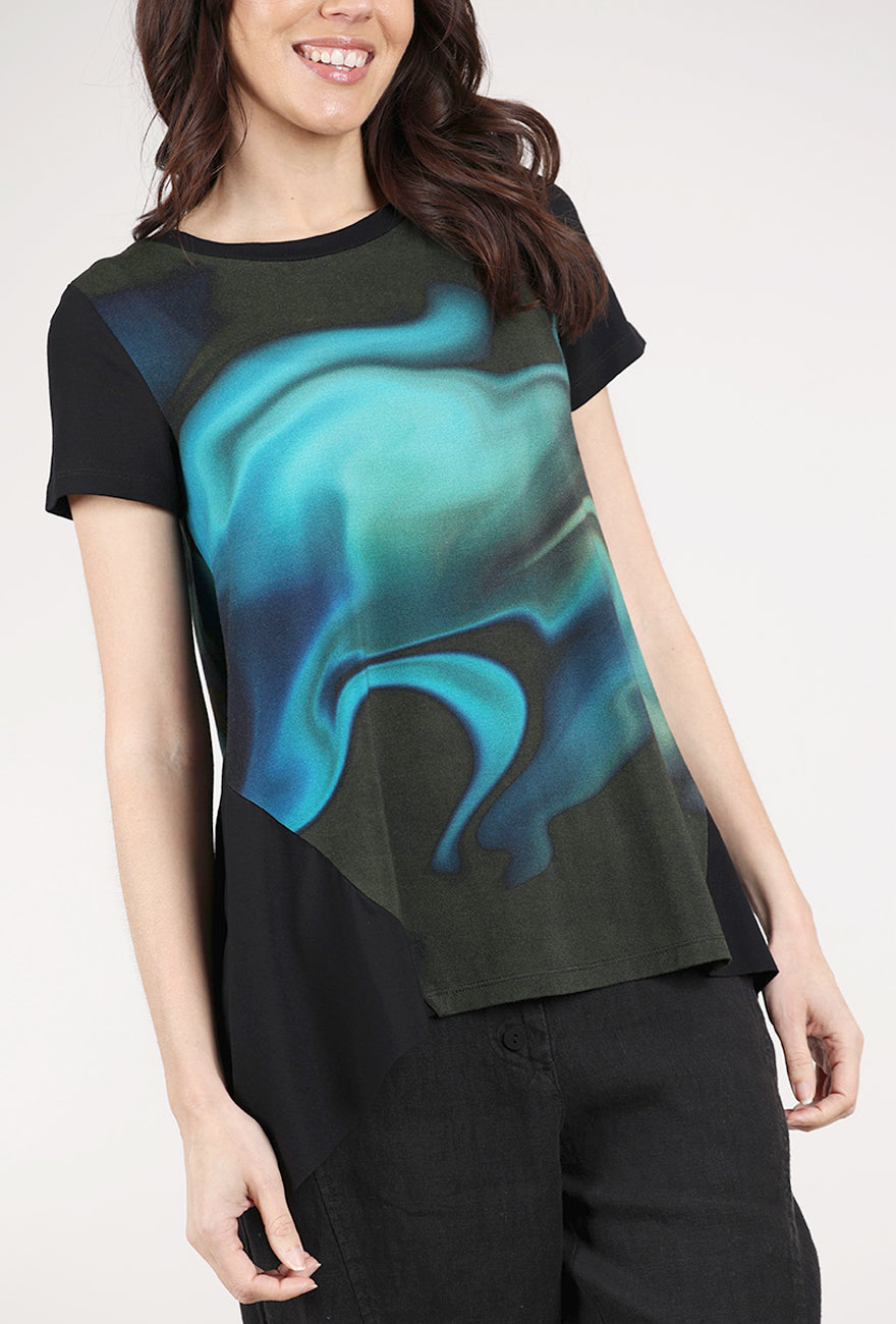 Ozai Go Go Tee, Black/Blue 