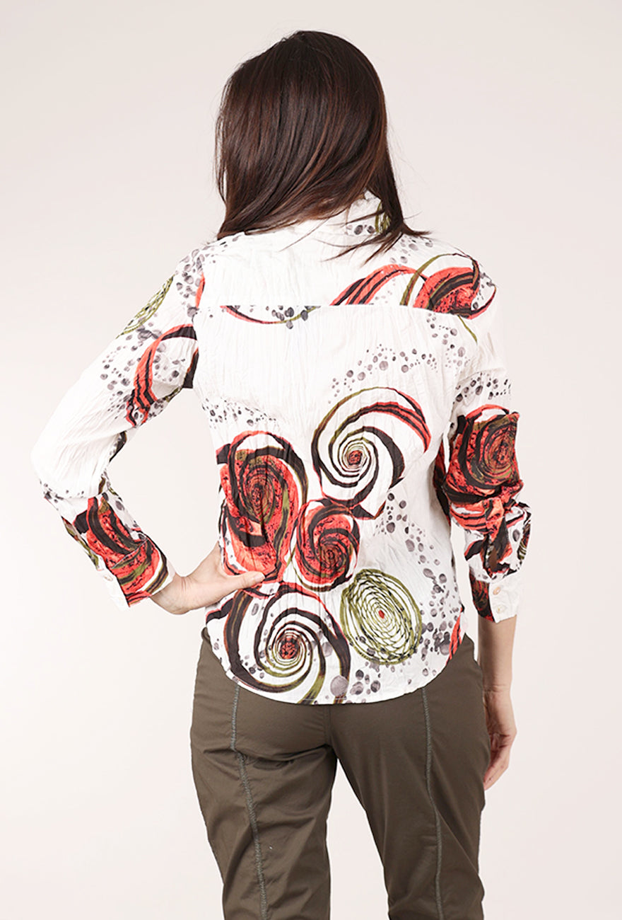 Dress Addict Jor Shirt, White/Olive/Rose 