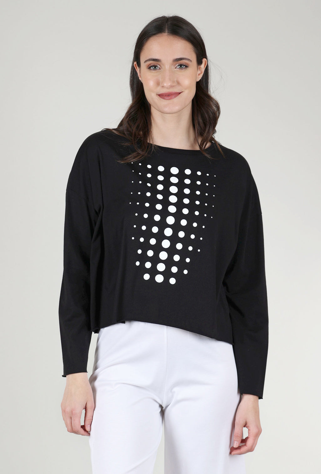 Planet Dot Dot Mini Boxy Tee, Black One Size Black