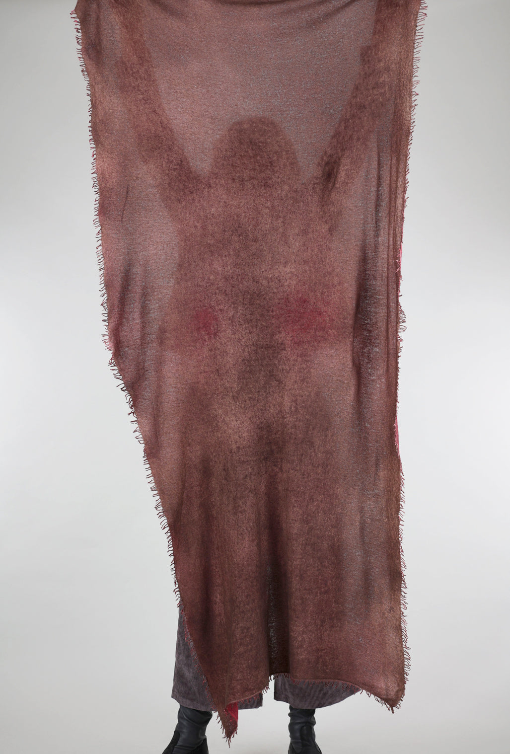 Alessandro Aste Spray Art Felted Cashmere Scarf, Strawberry/Plum One Size Strawberry