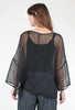 Grizas Sheer Silk Boxy Jacket, Black 