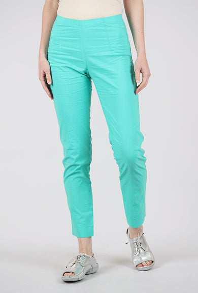 Rundholz Cotton Linen Twill Slim Pant, Aqua 