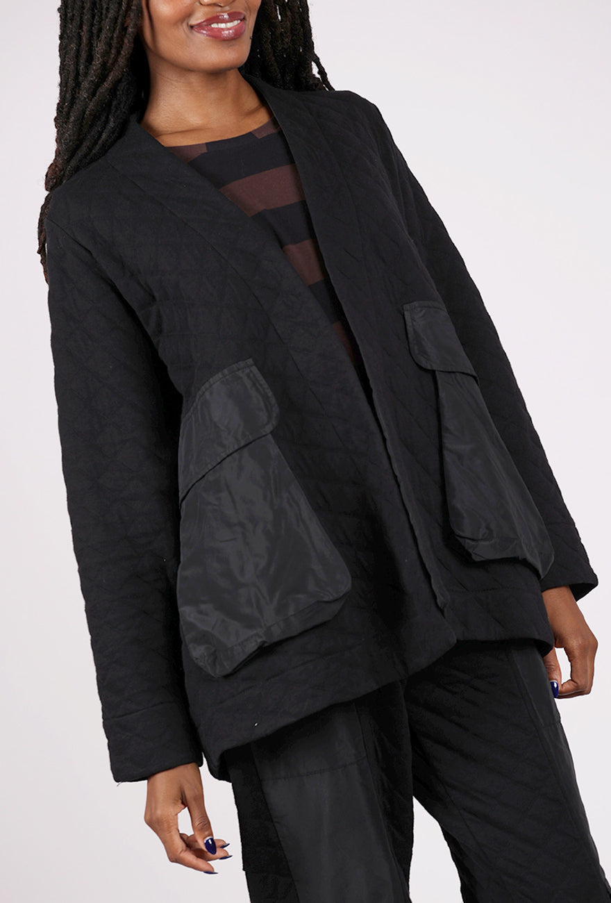 Alembika Quilted Pocket Topper, Black 