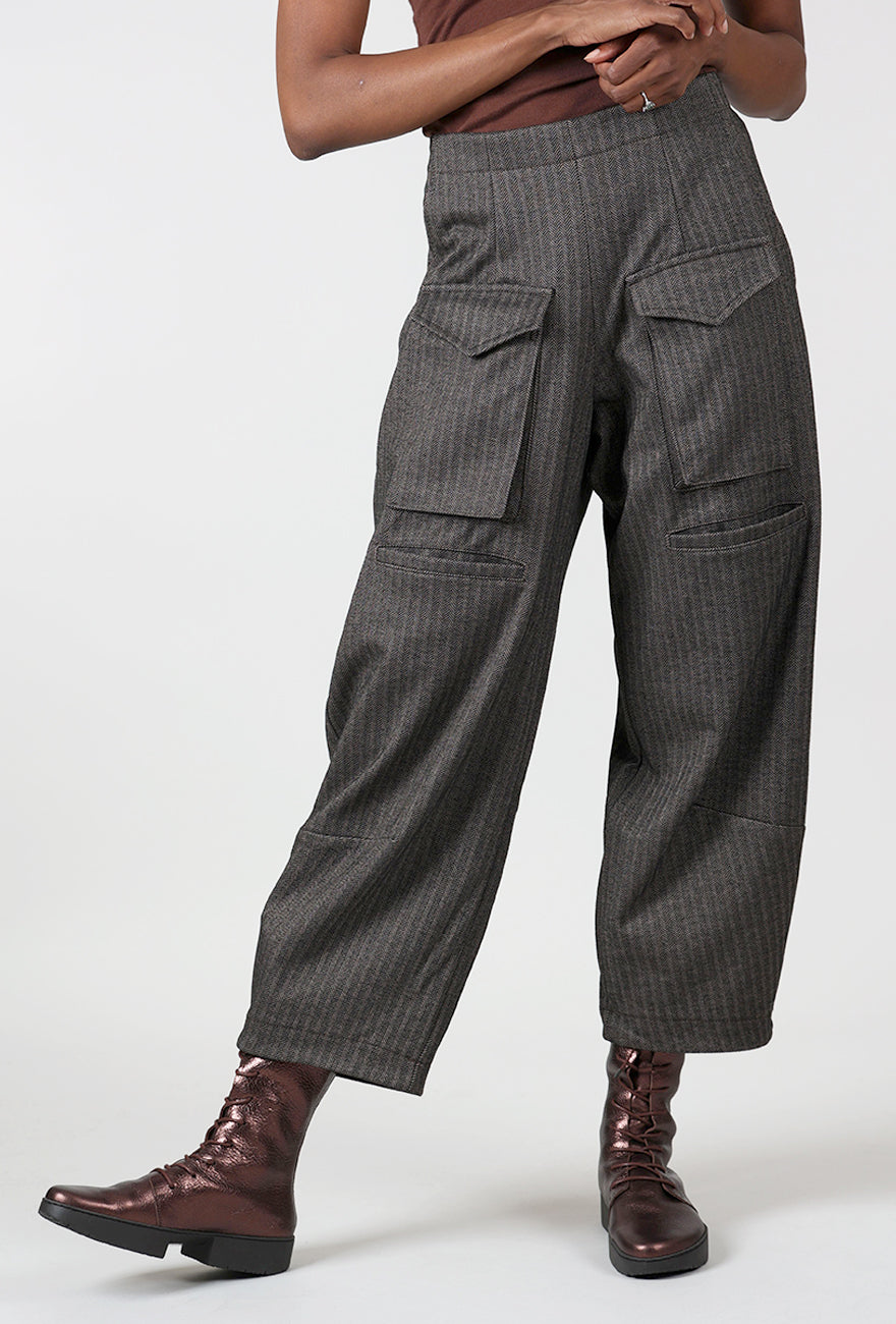 Herringbone Pocket Trouser, Taupe