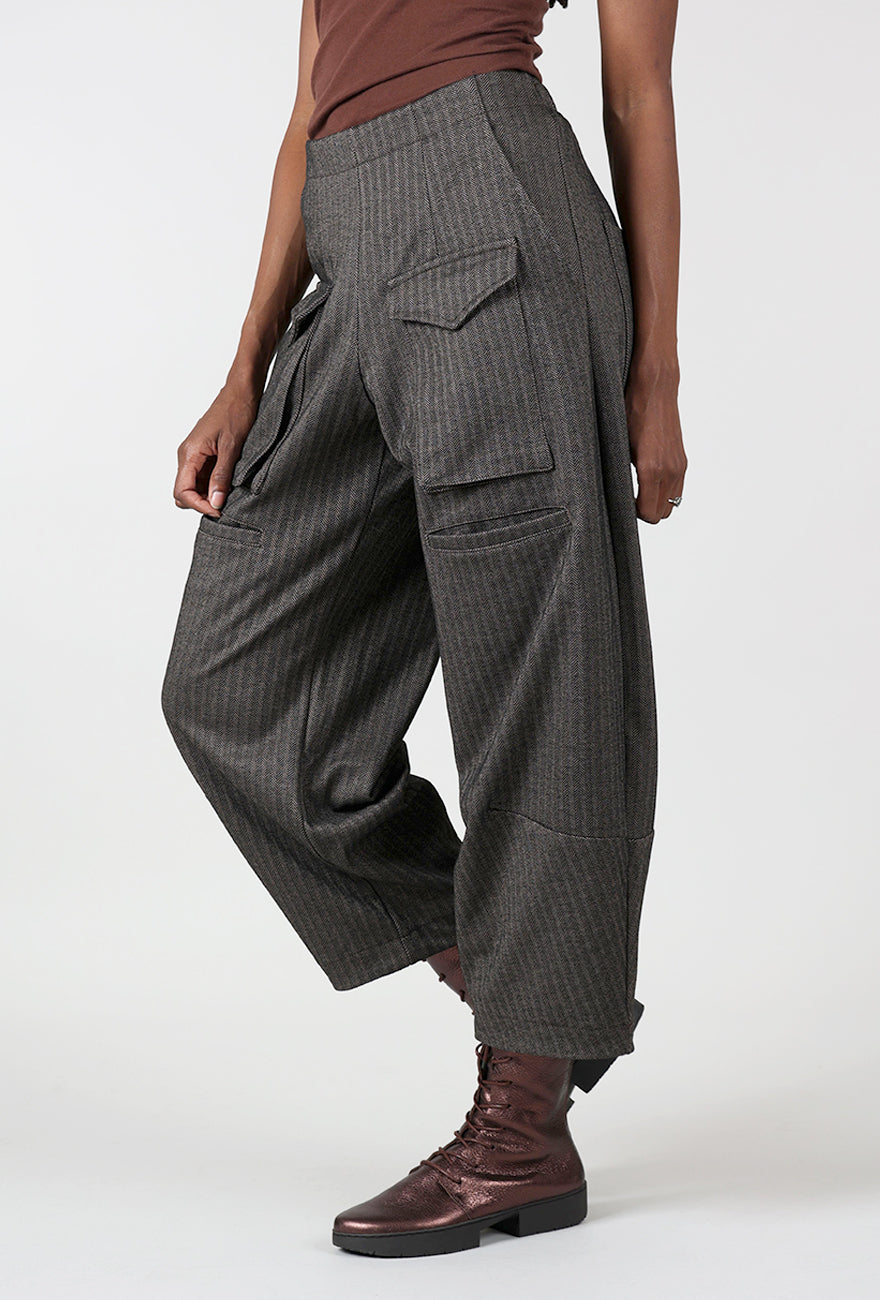 Herringbone Pocket Trouser, Taupe Angle 2