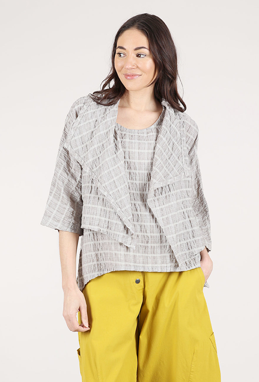 Eleven Stitch Windowpane Shrug, Moon Rock 