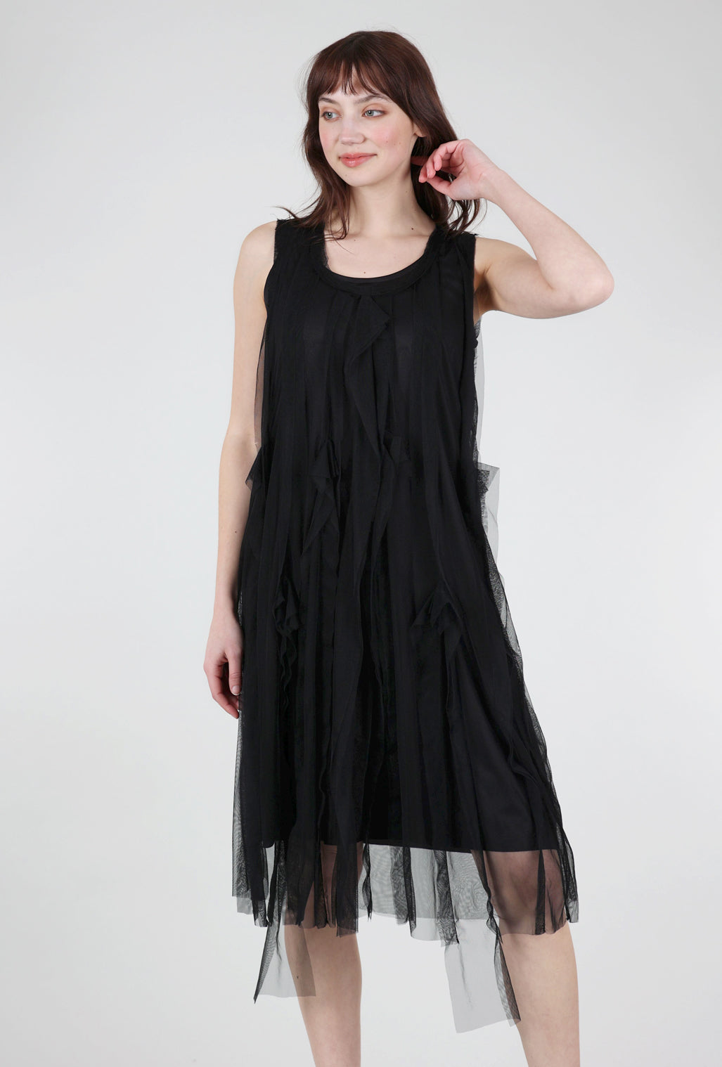 Snapdragon & Twig Martine Tulle Dress, Black 