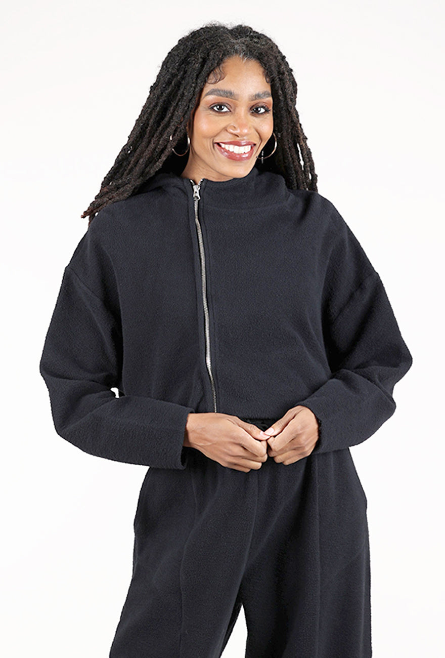 Lurdes Bergada Off-Center Zippy Top, Black 