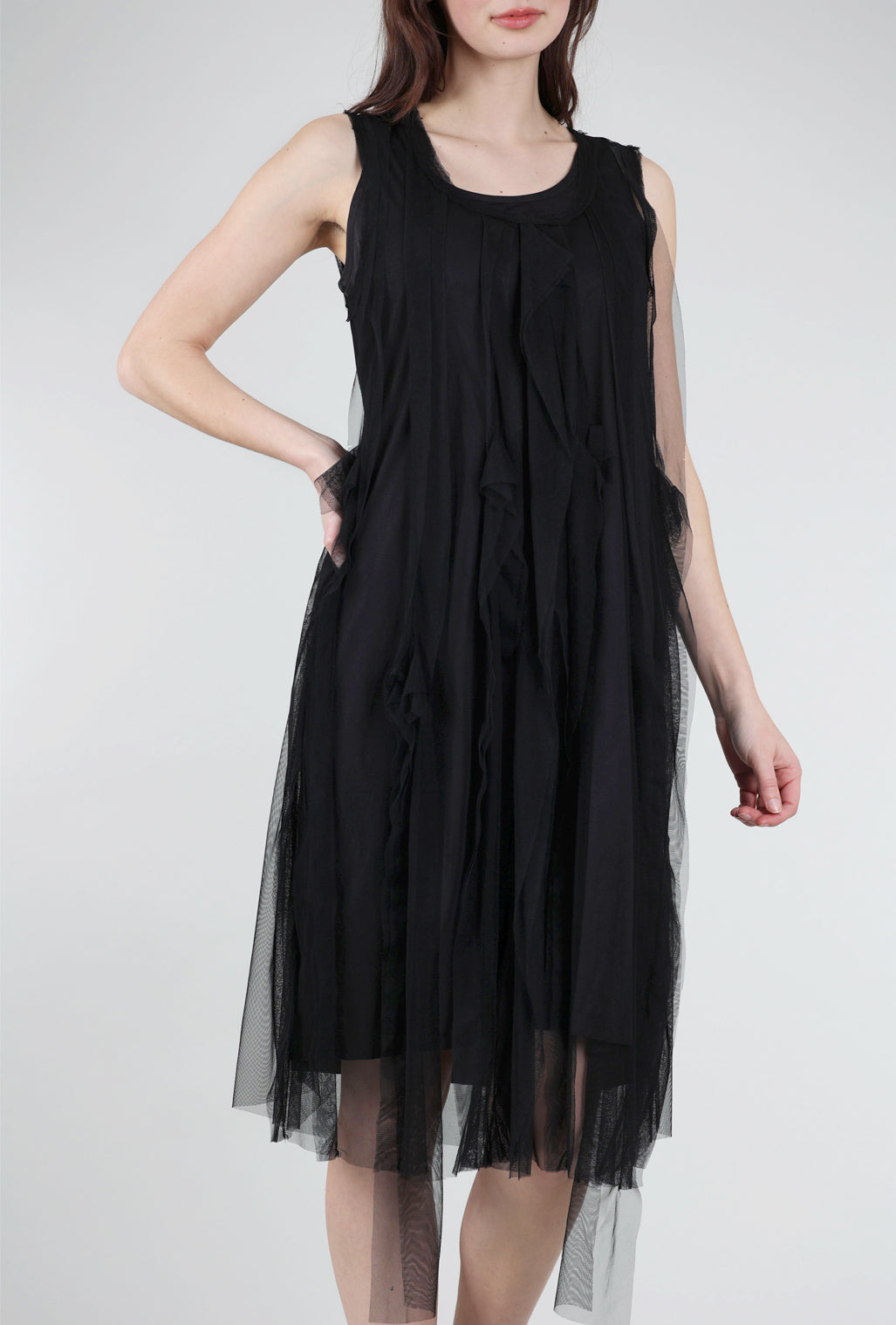 Snapdragon & Twig Martine Tulle Dress, Black 