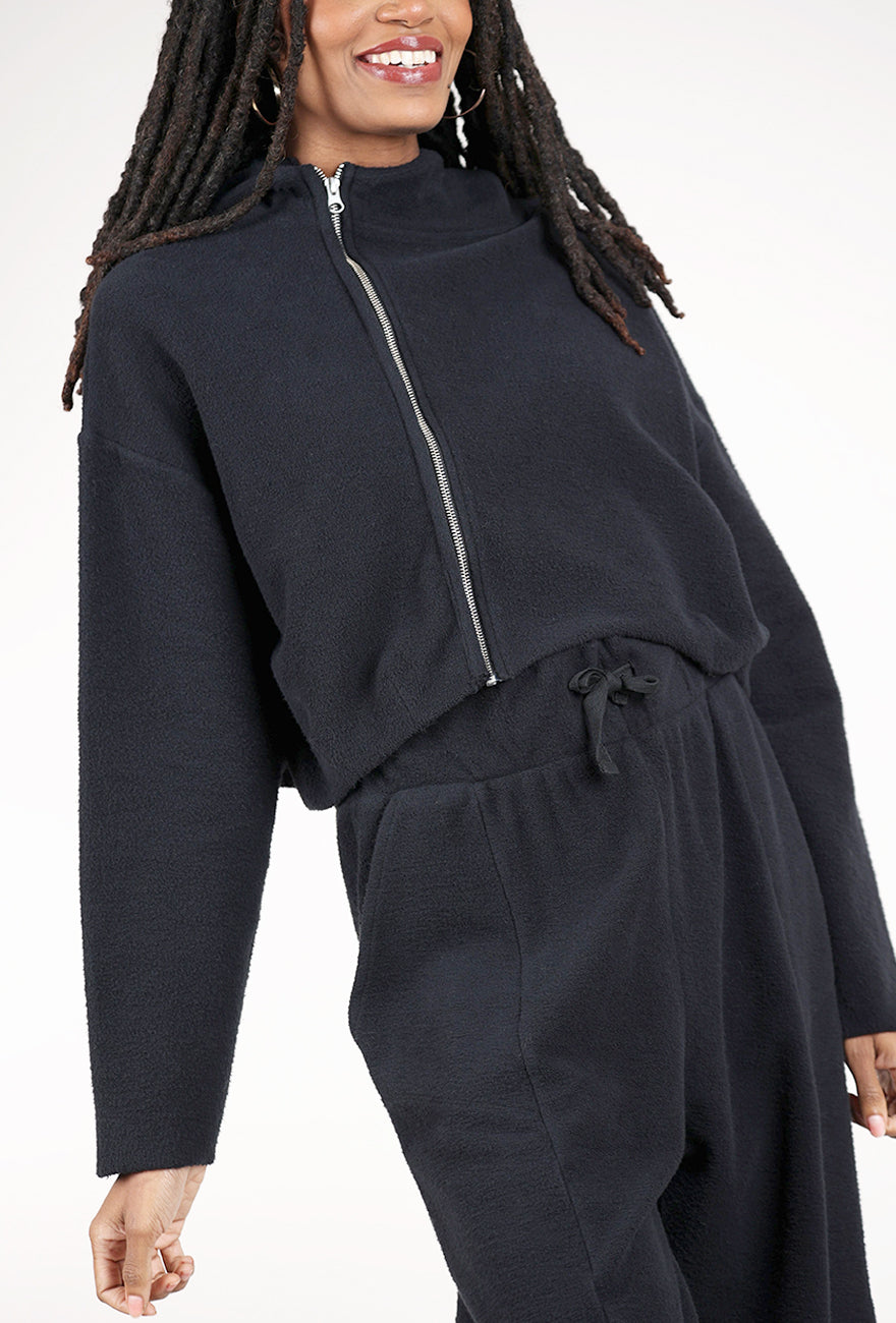 Lurdes Bergada Off-Center Zippy Top, Black 