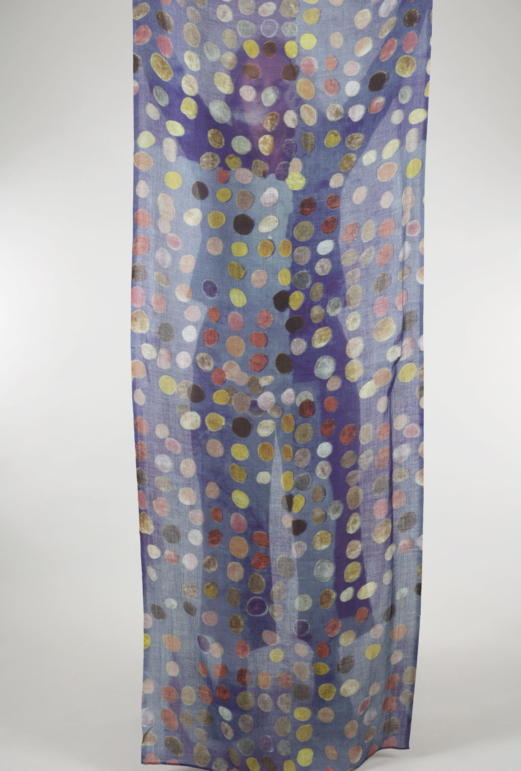 Neeru Kumar Fine Wool Dotty Scarf, Blue Multi One Size Blue