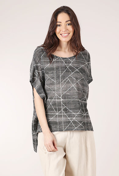 Lotus Eaters Meler Blouse, Washed Black/Natural 