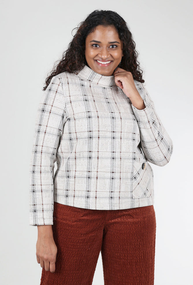 Habitat Speckle Knit Plaid Pullover, Putty 