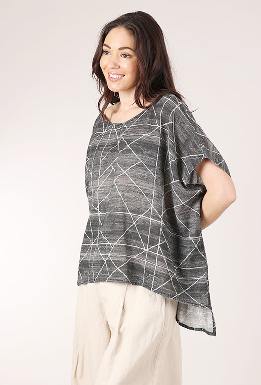 Lotus Eaters Meler Blouse, Washed Black/Natural 