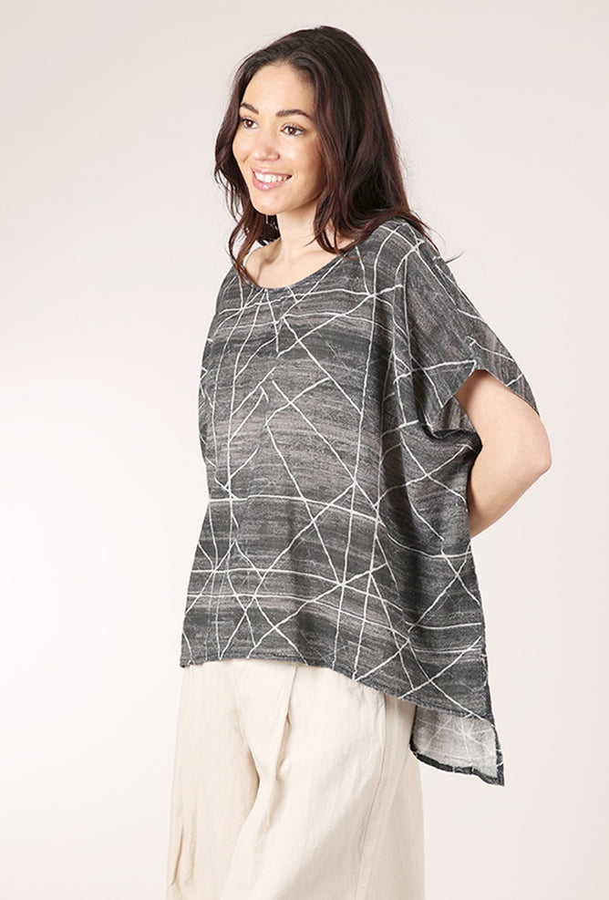 Lotus Eaters Meler Blouse, Washed Black/Natural 