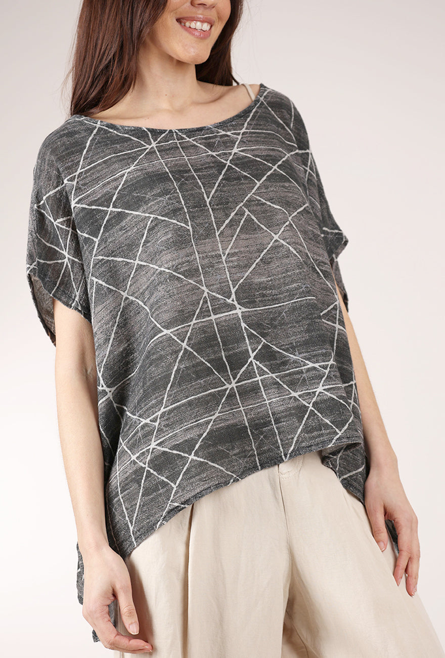 Lotus Eaters Meler Blouse, Washed Black/Natural 