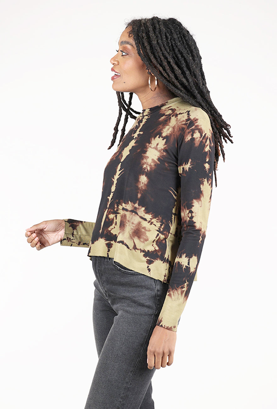 Heyne Bogut Dream Knit Hand-Dye Top, Khaki/Black 