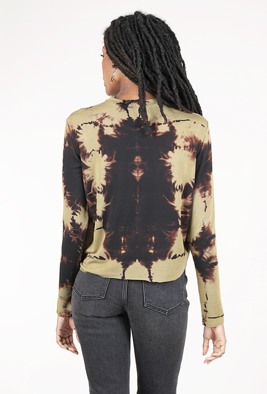 Heyne Bogut Dream Knit Hand-Dye Top, Khaki/Black 