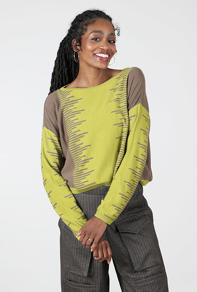 Planet Cotton Thrive Sweater, Pea/Turtle 