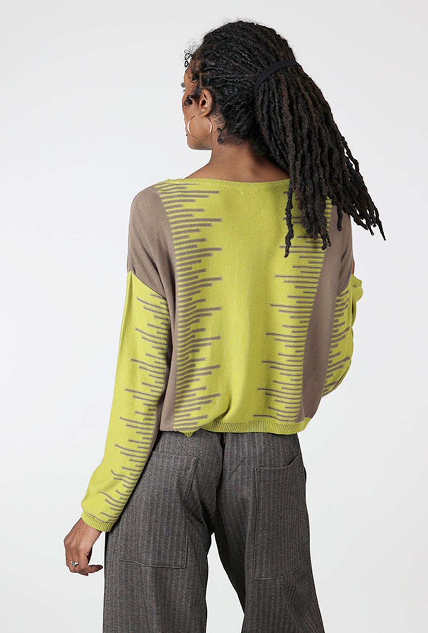 Cotton Thrive Sweater, Pea/Turtle