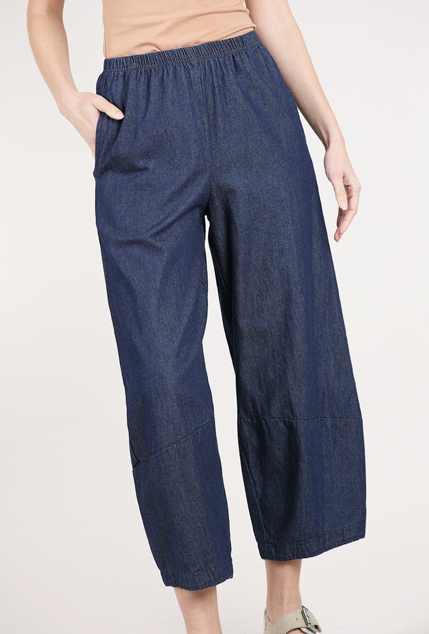 Cut Loose Denim Lantern Pant, Laundered 
