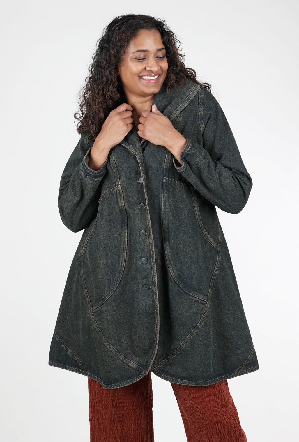 Cynthia Ashby Pando Denim Jacket, Copper 