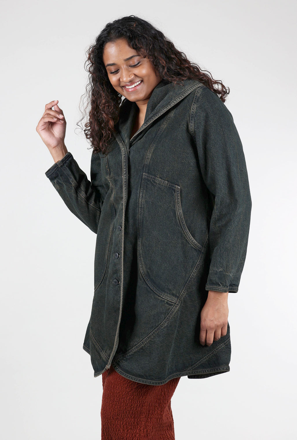 Cynthia Ashby Pando Denim Jacket, Copper 