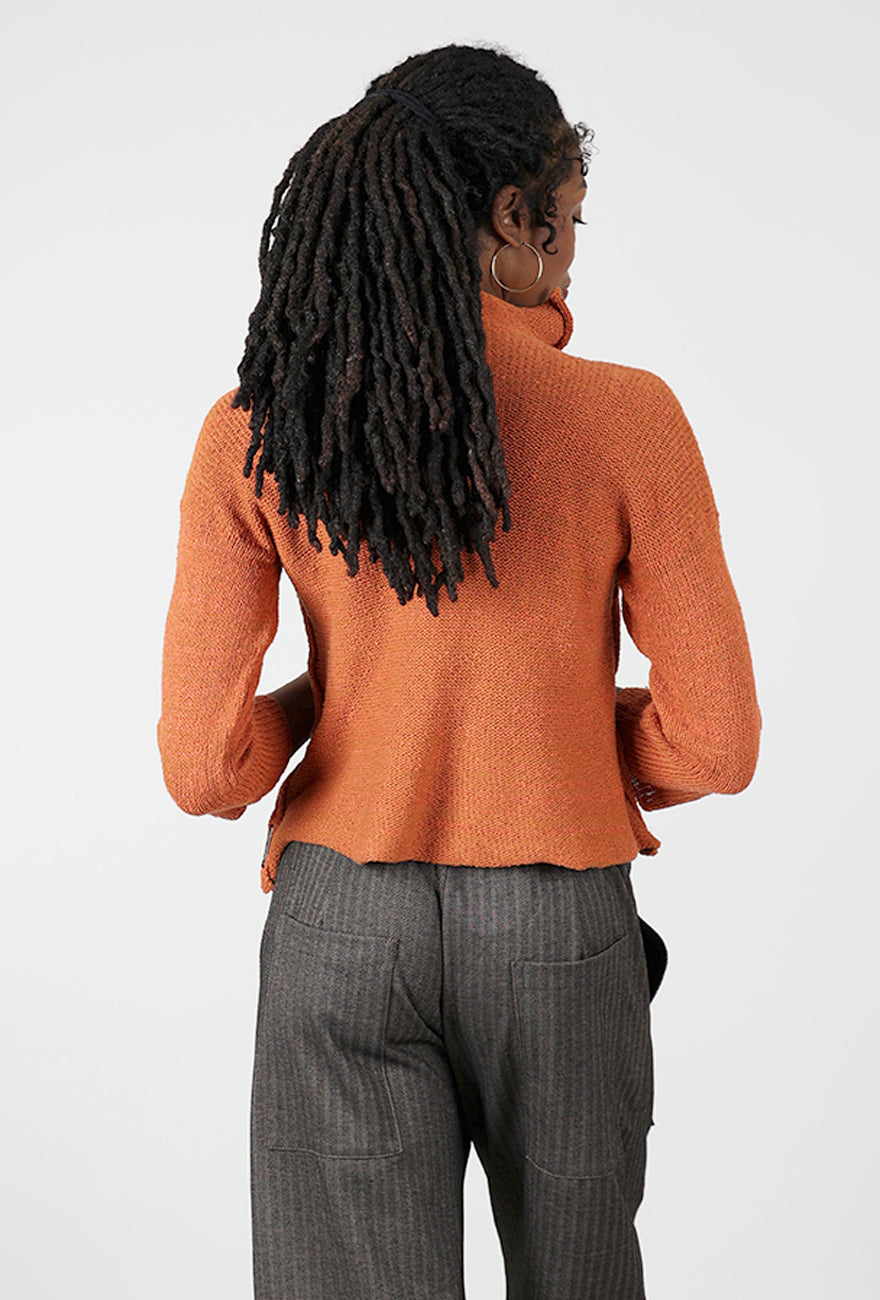 Paper Temples Ray Ribbon-Accent Sweater, Orange 