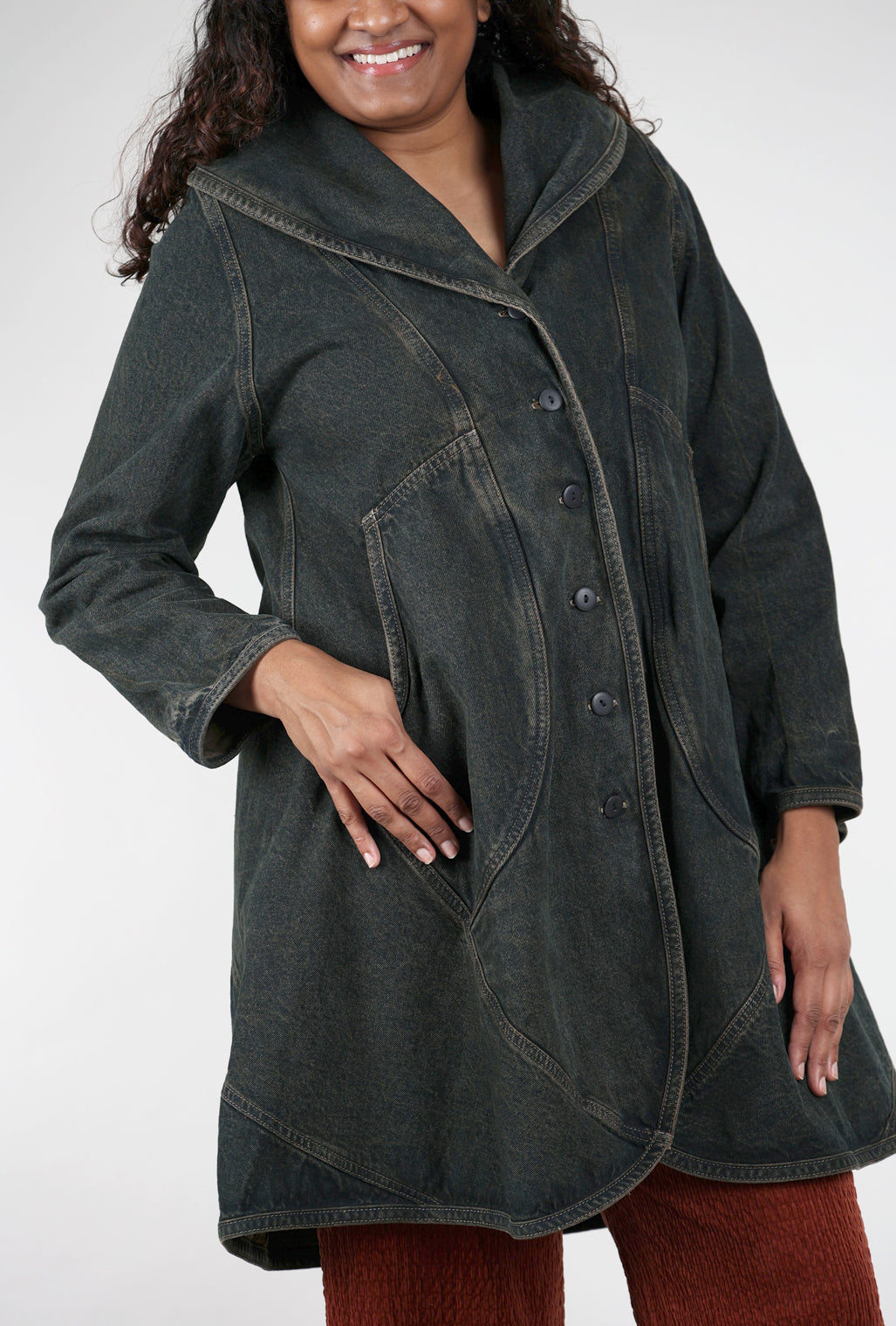 Cynthia Ashby Pando Denim Jacket, Copper 