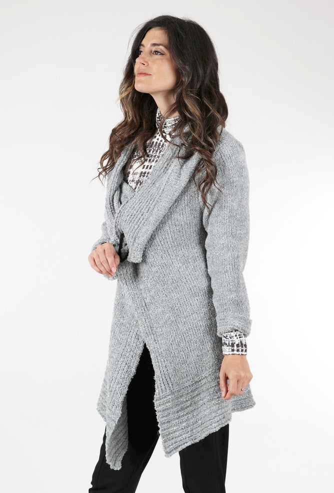 B&K Moda Toggle Closure Cardie, Light Gray One Size Light Gray