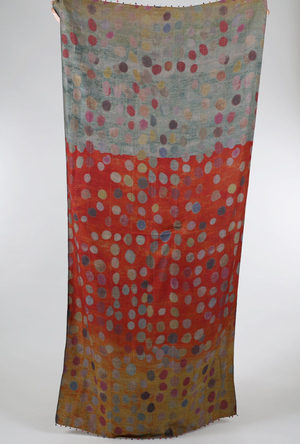 Neeru Kumar Silk-Backed Wool Scarf, Forest Mix/Mandarin One Size Forest