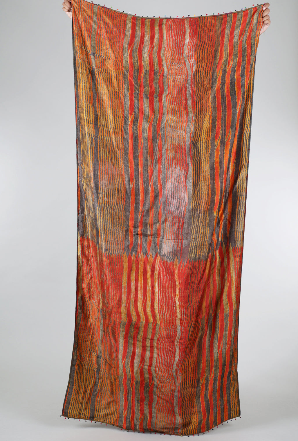 Neeru Kumar Silk-Backed Wool Scarf, Forest Mix/Mandarin One Size Forest