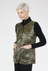 Peace of Cloth Quilted Puffer Knit Combo Jacket, Olive 