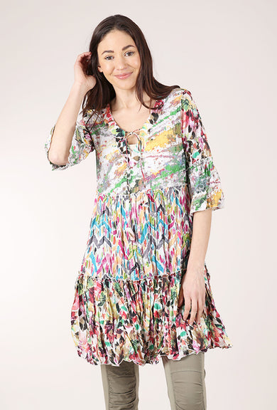 Dress Addict Jazz Mixt Dress, Pink/Teal/Green 