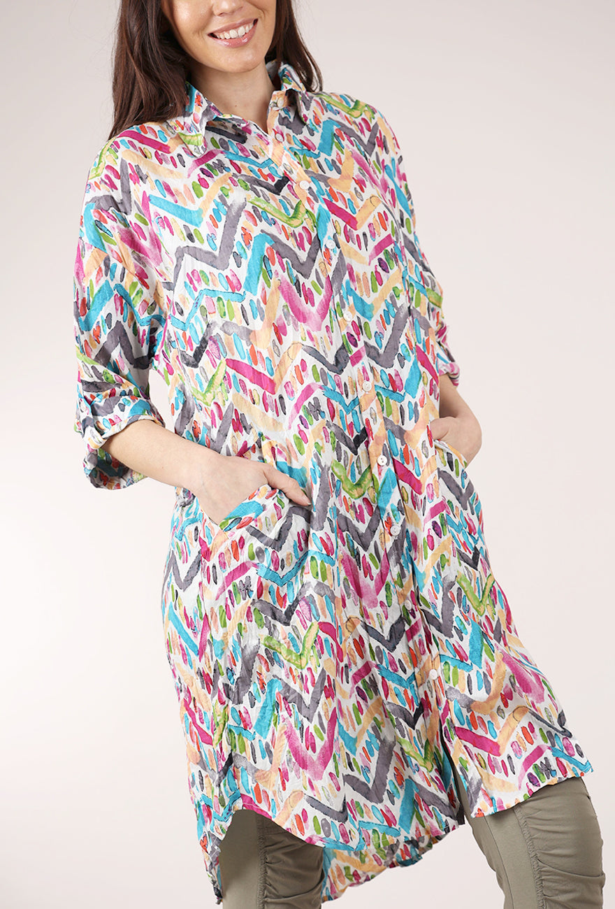 Dress Addict JiJi Dress, Pink/Teal 