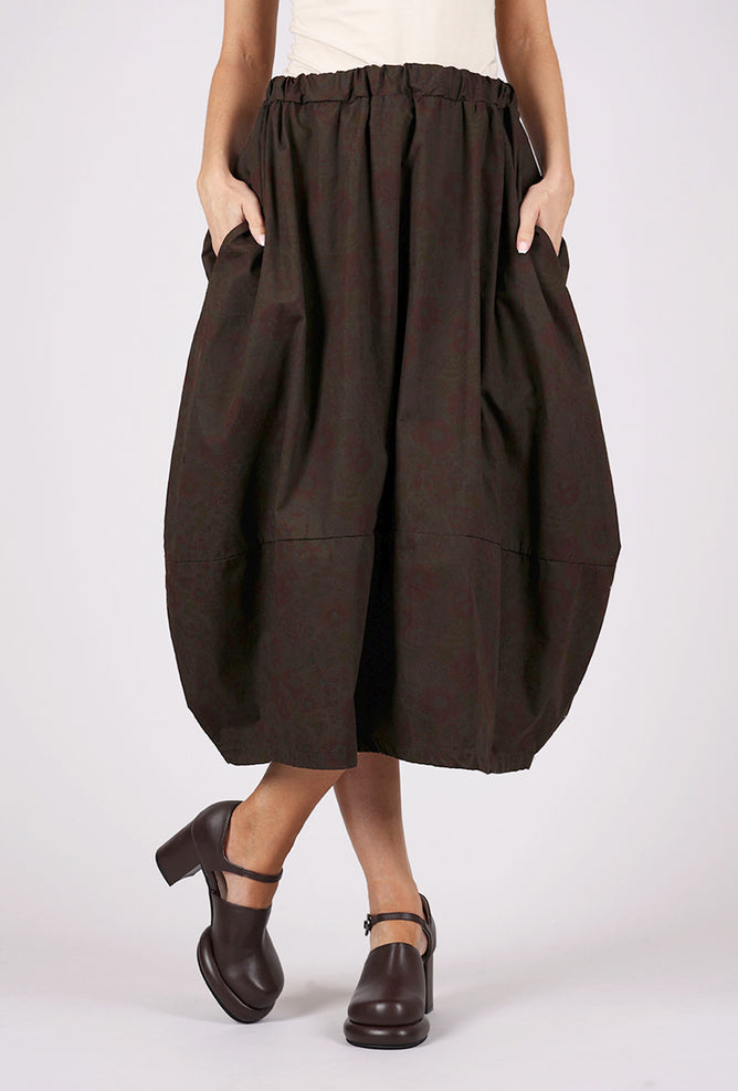Artists & Revolutionaries Castleton Skirt, Chocolate Vintage Meadow 