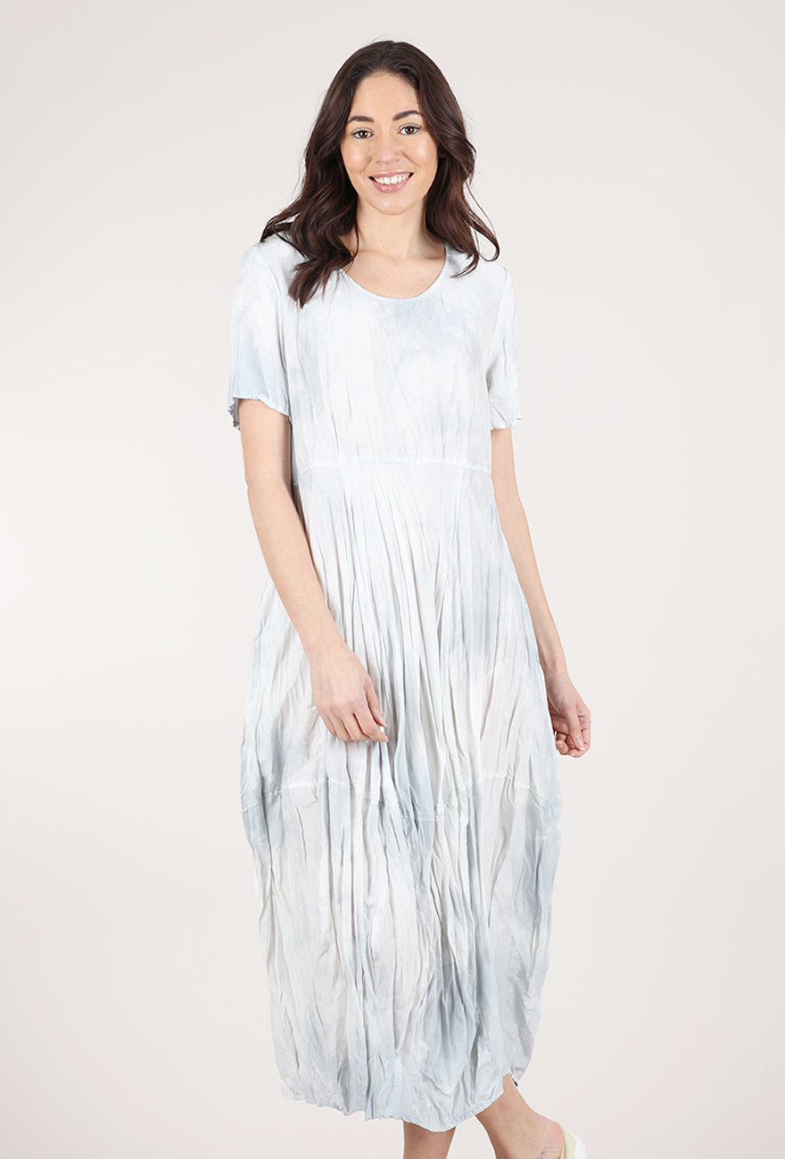 Grizas S/S Crinkle Silk Naomi Dress, Raindrop 