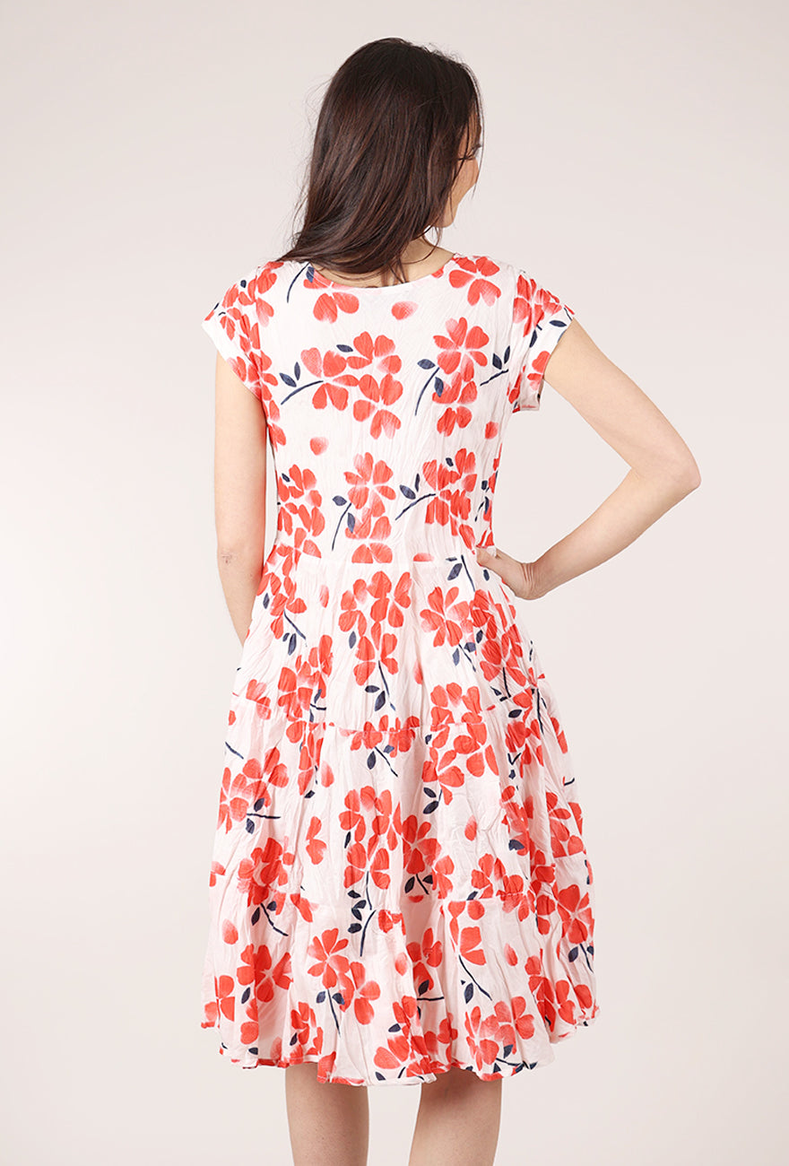 Dress Addict Jalan Dress, Coral/White 