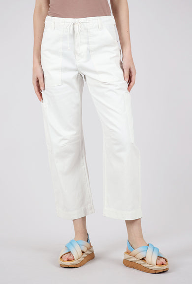 Pistola Sabrina Curved Utility Pant, White 