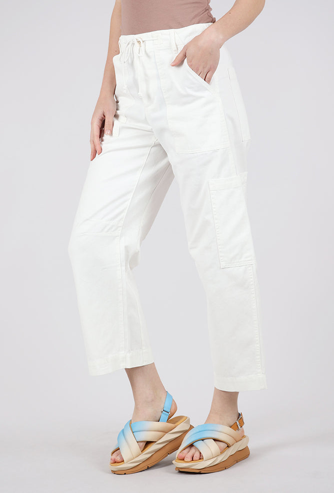 Pistola Sabrina Curved Utility Pant, White 