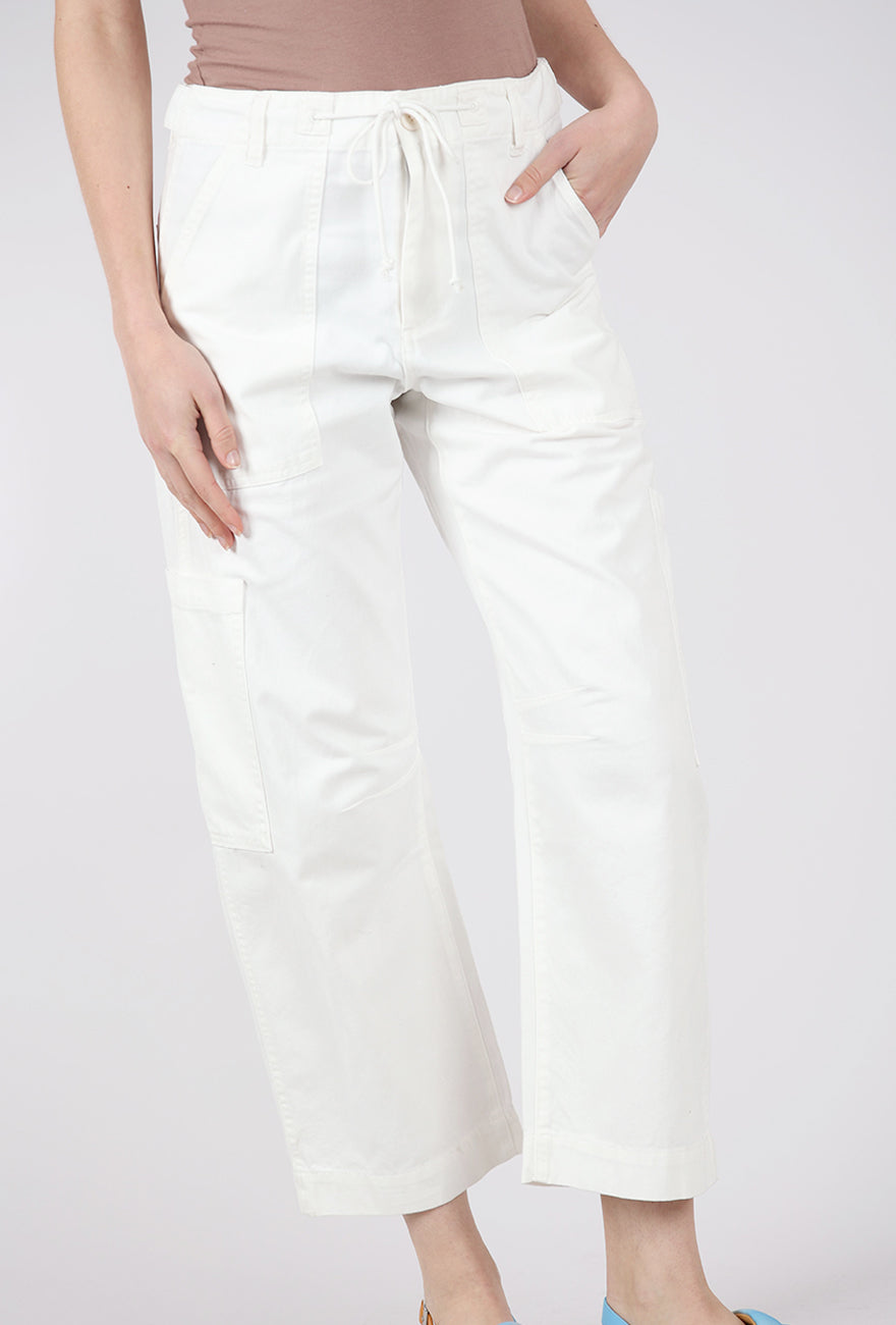 Pistola Sabrina Curved Utility Pant, White 