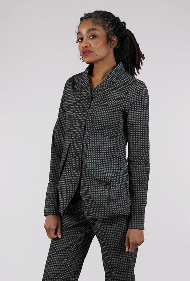 Rundholz Cotton Check Flap Pocket Jacket, Black 