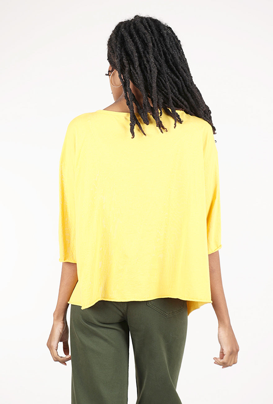 M Square Curved Seaming Tee, Sunshine 