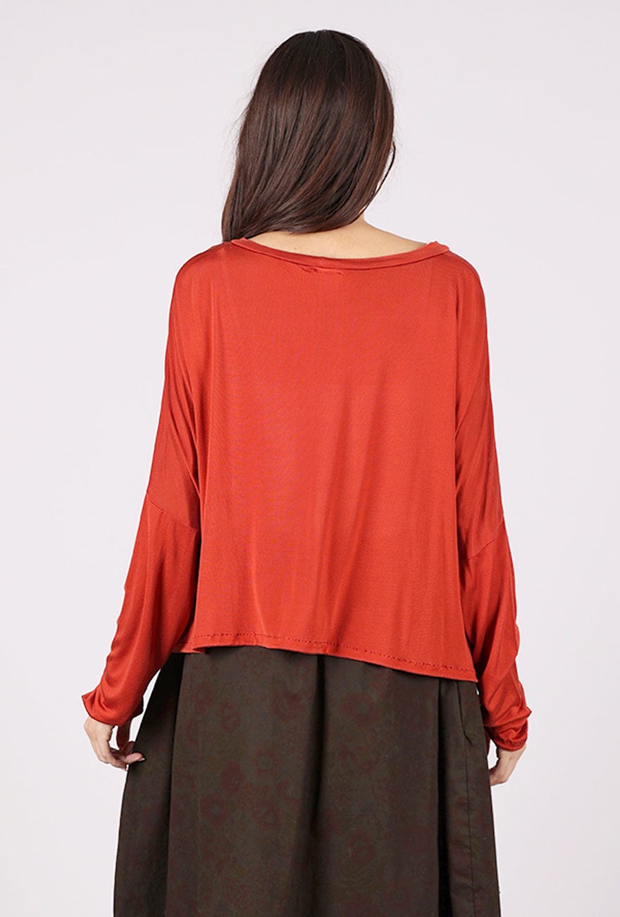 Artists & Revolutionaries Georgia Silk Knit Top, Bittersweet 