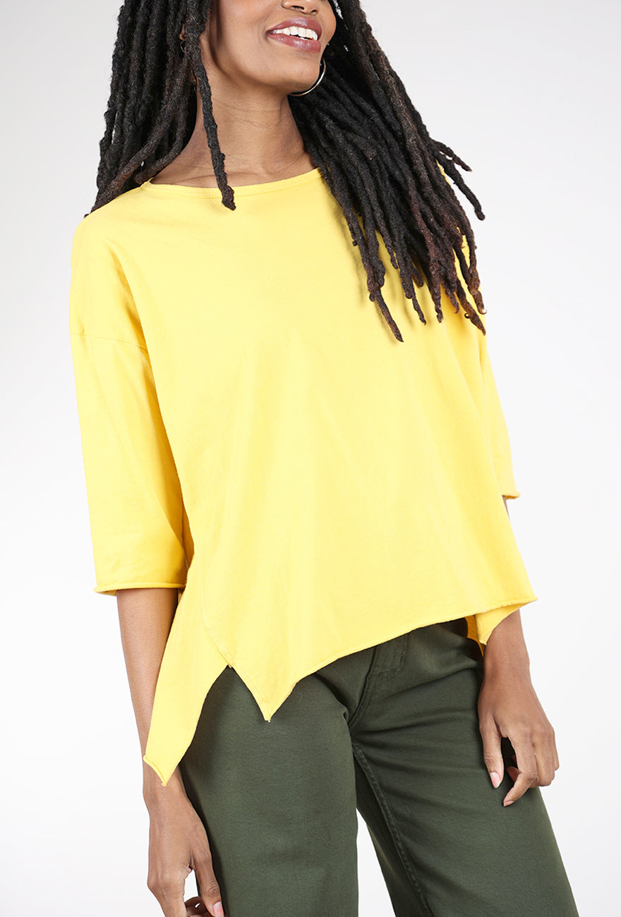 M Square Curved Seaming Tee, Sunshine 