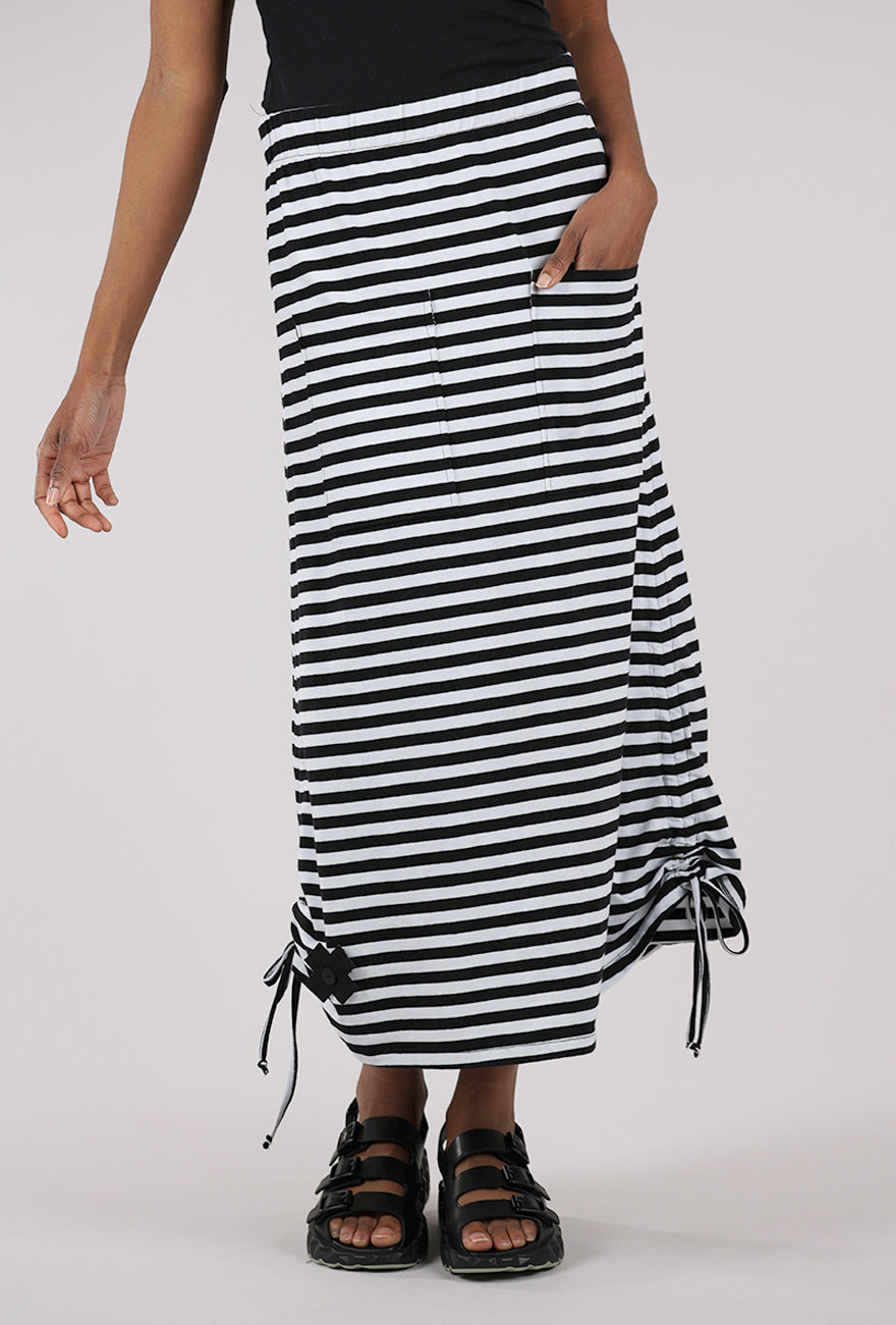 Pluslavie Summer Pen Skirt, Black/White 