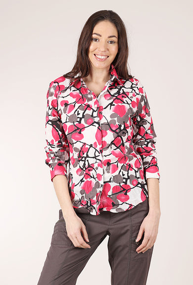Dress Addict Jor Shirt, Hot Pink/Gray 